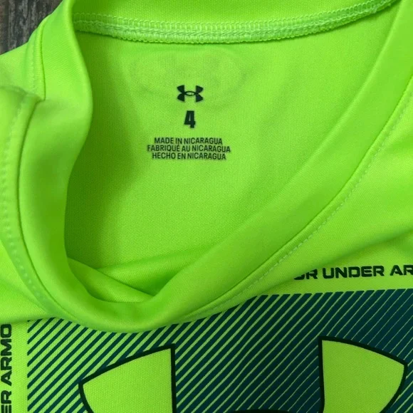 Under Armour Kids' Lime & Neon Green Short Sleeve Tees - 2 Pack - Picture 5 of 5